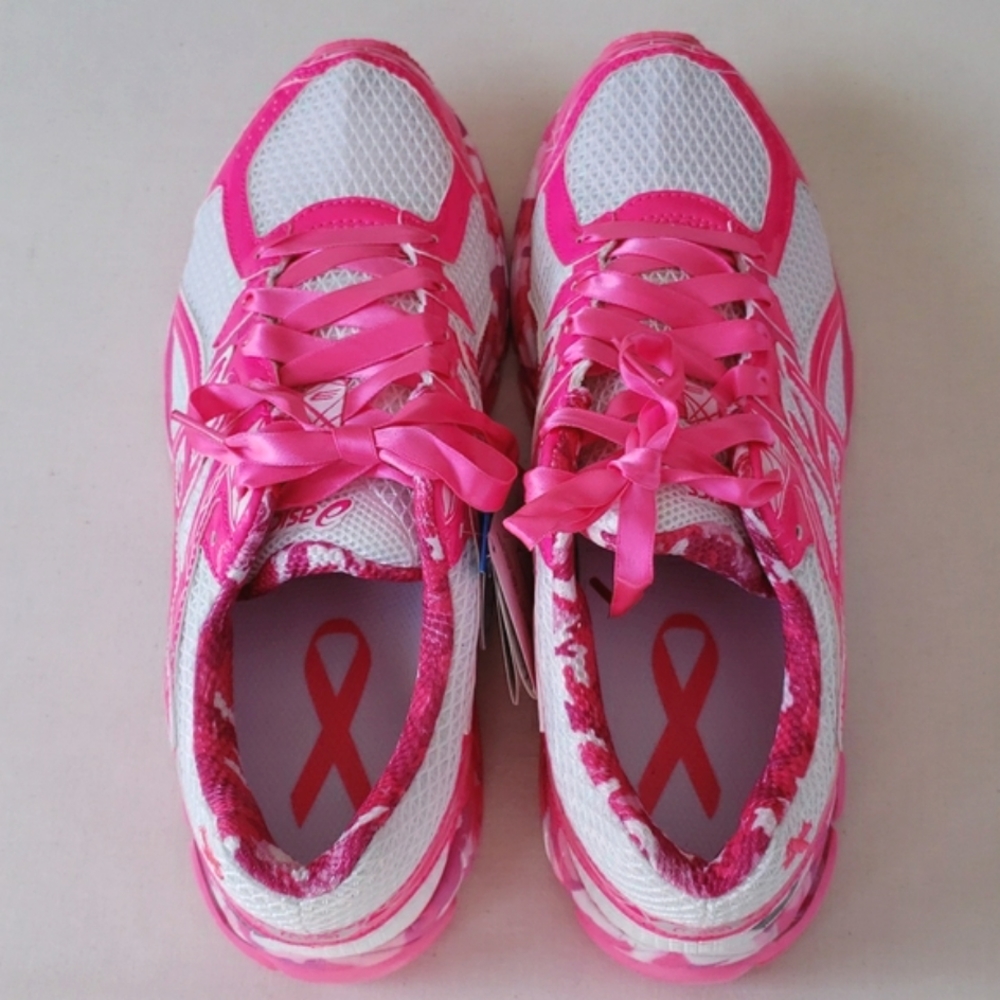 Asics women's 9.5 Breast Cancer Awareness Pink Ribbon GT 1000 3 PR - Picture 14 of 16